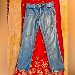 Pilcro Light Blue Distressed Women Jeans